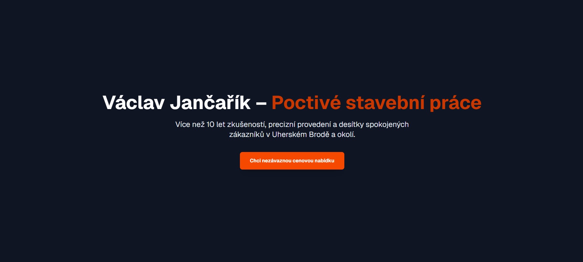 Václav Jančařík – Stavební práce